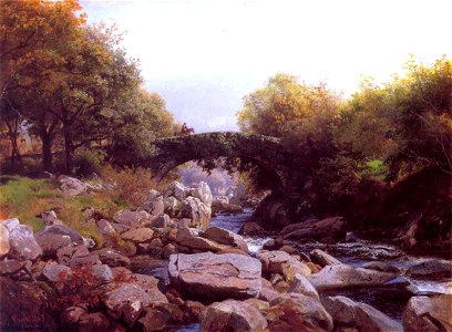 Hans Gude--Efoybroen, Nord-Wales--1863