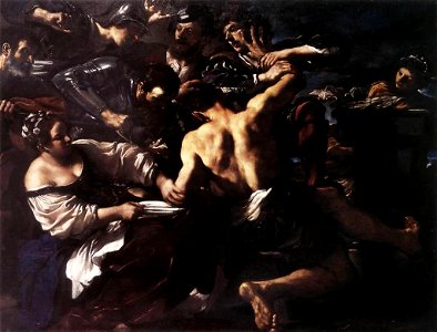 Guercino - Samson Captured by the Philistines - WGA10933. Free illustration for personal and commercial use.