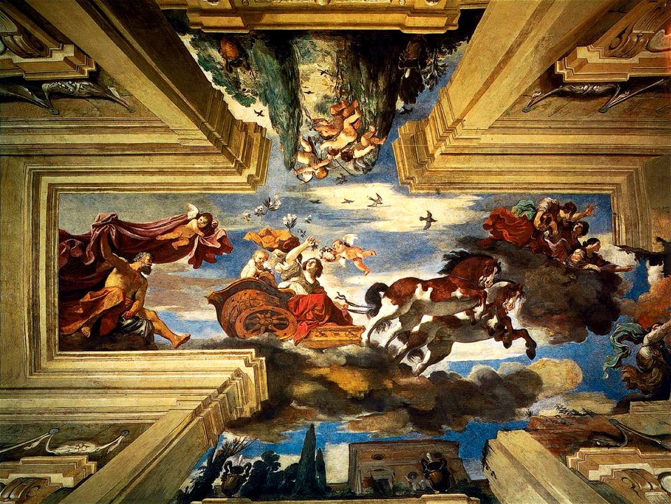 Guercino - Ceiling painting, Casino dell'Aurora, 02aurora