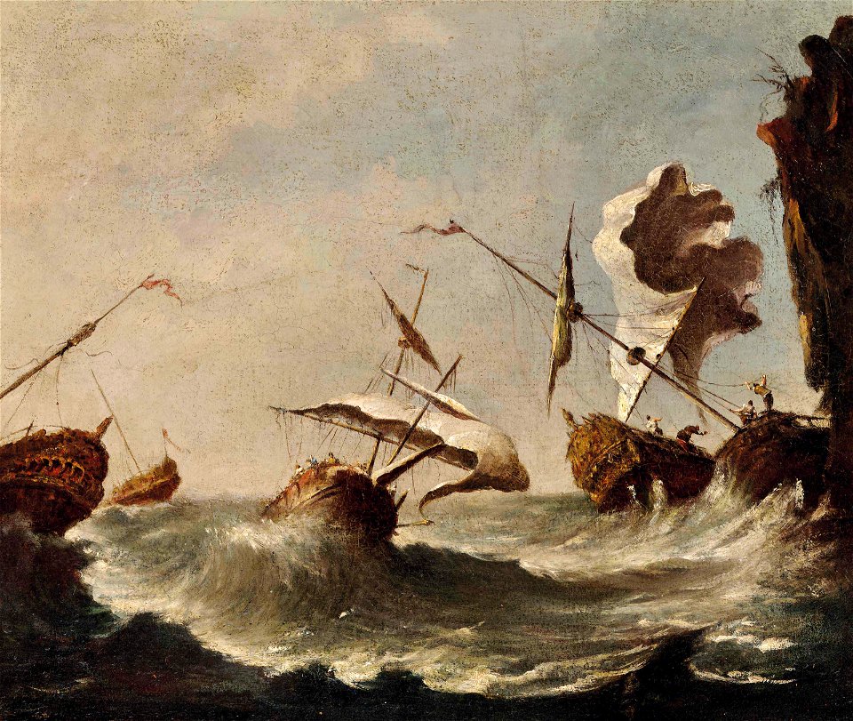 Guardi - Attributed to - Shipping in stormy waters, 6030285