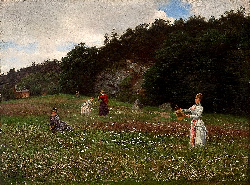 Hans Gude - Engblomster (1888)