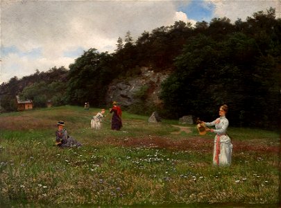 Hans Gude - Engblomster (1888)