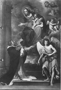 Guercino - La Vergine, il beato Marcolino di Forlì e un angelo custode, 1663