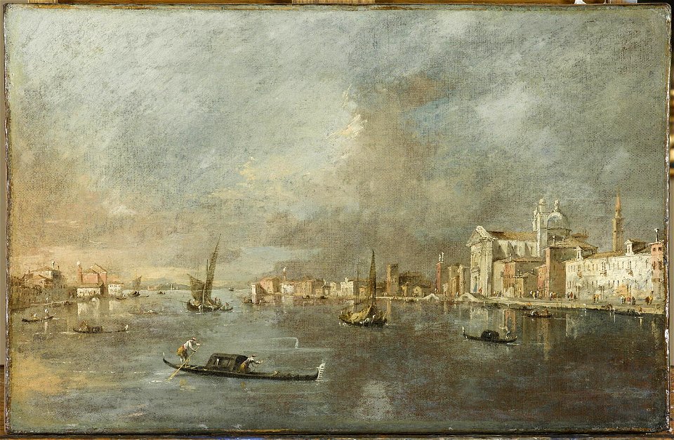 Guardi - Vue de la Giudecca avec les Zattere, vers 1780, RF 1983 62