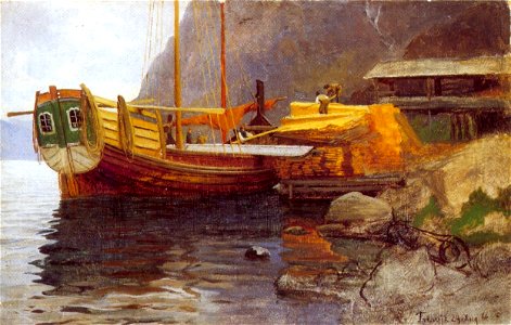 Hans Gude--En Sognejakt--1866