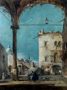 Guardi - Portique vénitien, vers 1760