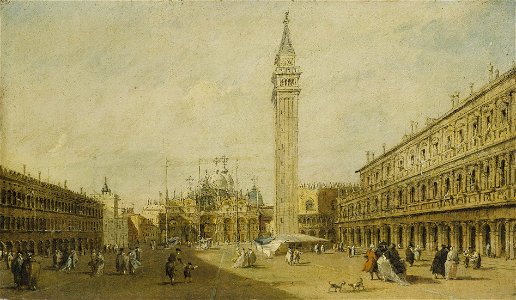 Guardi - Venise, la Place Saint Marc avec la Basilique et le Campanile, 5097696