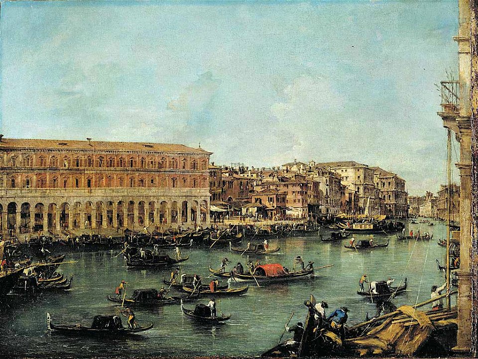Guardi - View of the Grand Canal with the Fabbriche Nuove di Rialto, 1756 - 60, 665