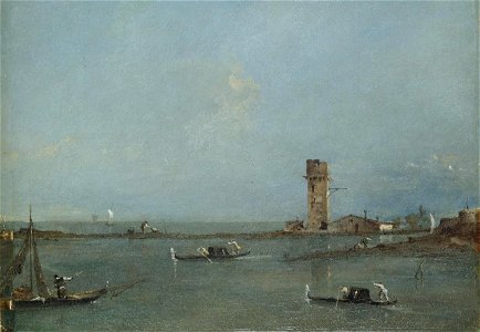 Guardi - Gates of Venice (View of the Venetian lagoon with the Tower of Marghera), 1770-1780, 3432-3