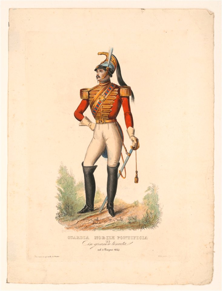 Guardia nobile pontificia cin grande tenuta nel 3 Giuguo 1847 LCCN2004669571