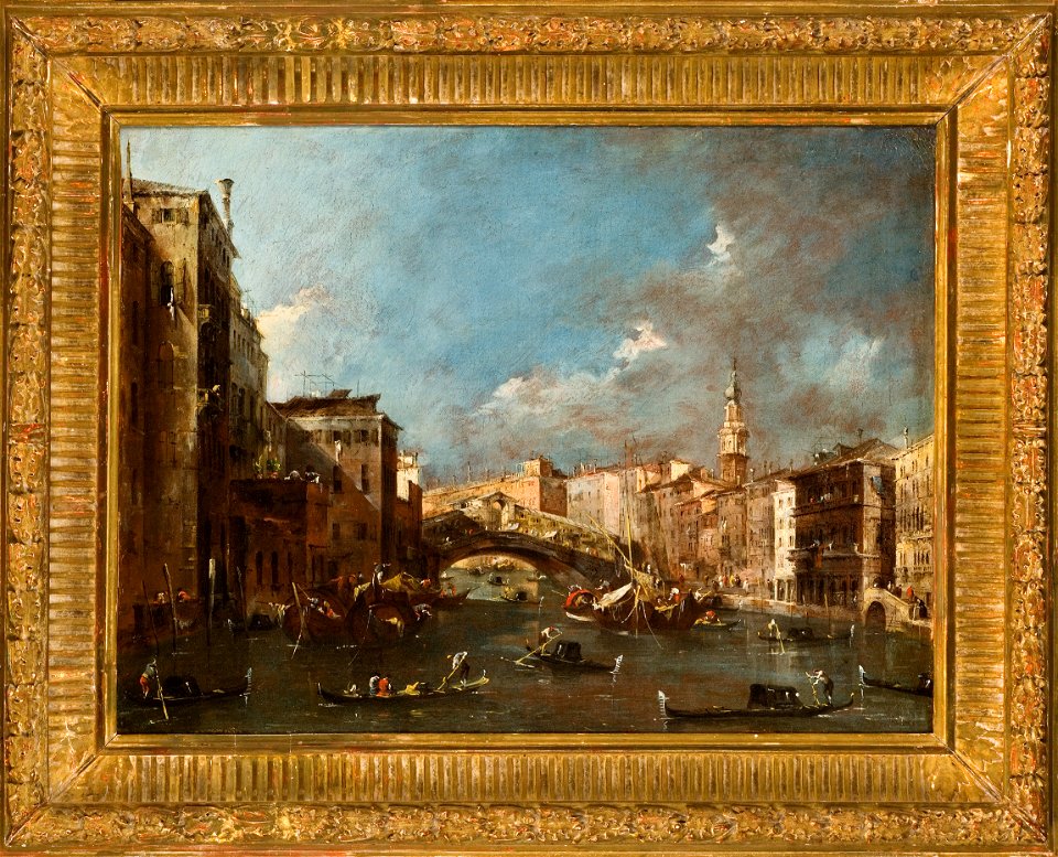 Guardi - Vue du Grand Canal et du pont du Rialto à Venise, Vers 1770 - 1780, 837.1.19
