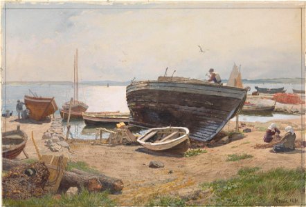 Hans Gude - A Harbour on the Baltic Sea - NG.K&H.B.00141 - National Museum of Art, Architecture and Design