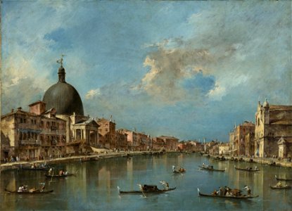 Guardi - The Grand Canal with San Simeone Piccolo and Santa Lucia, c. 1780, Cat. 303