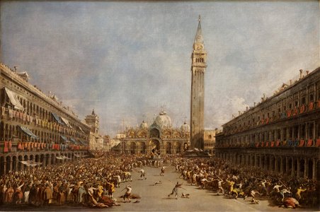 Francesco Guardi - Le Doge de Venise porté par les gondoliers, après son élection sur la place Saint-Marc