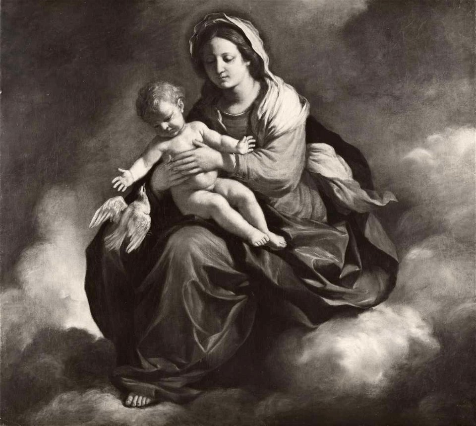 Guercino - Madonna con Bambino, 1640 - 1650, Mercato antiquario, Carate Brianza