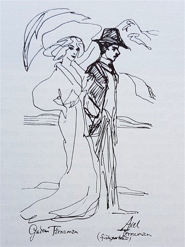 Gudrun o Axel Törneman promenad självporträtt