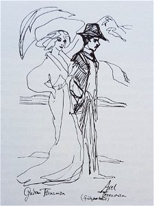 Gudrun o Axel Törneman promenad självporträtt