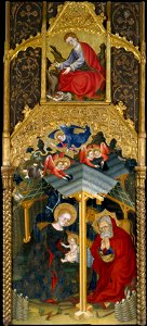 Guerau Gener - Nativity and Saint John the Evangelist - Google Art Project. Free illustration for personal and commercial use.