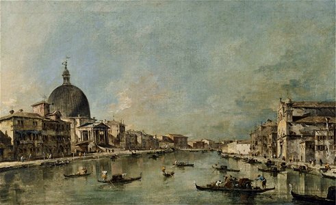 Francesco Guardi - El Gran Canal con San Simeone Piccolo y Santa Lucía