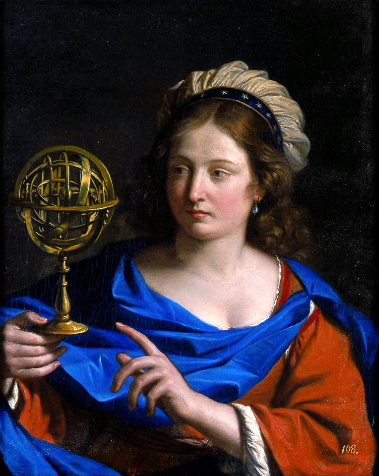Guercino - Personification of Astrology - circa 1650-1655FXD. Free illustration for personal and commercial use.