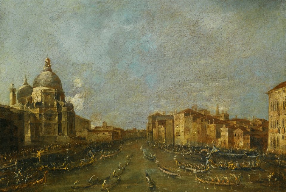 Guardi - VENICE, A FESTIVAL ON THE GRAND CANAL NEAR SANTA MARIA DELLA SALUTE, lot.346