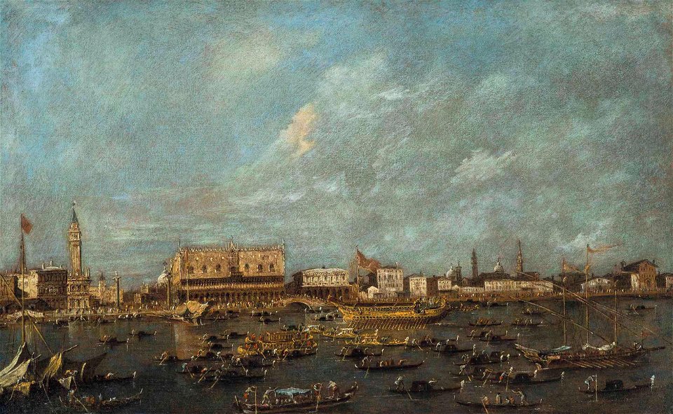 Guardi - Venice, the Bacino di San Marco with the Departure of the Bucintoro, 5899698