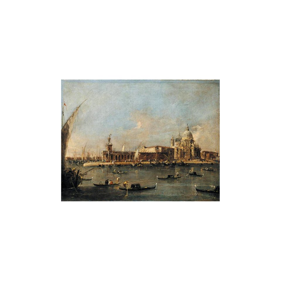 Guardi - VENICE, A VIEW OF THE ENTRANCE TO THE GRAND CANAL WITH THE CHURCH OF SANTA MARIA DELLA SALUTE AND THE PUNTA DI DOGANA, lot.21