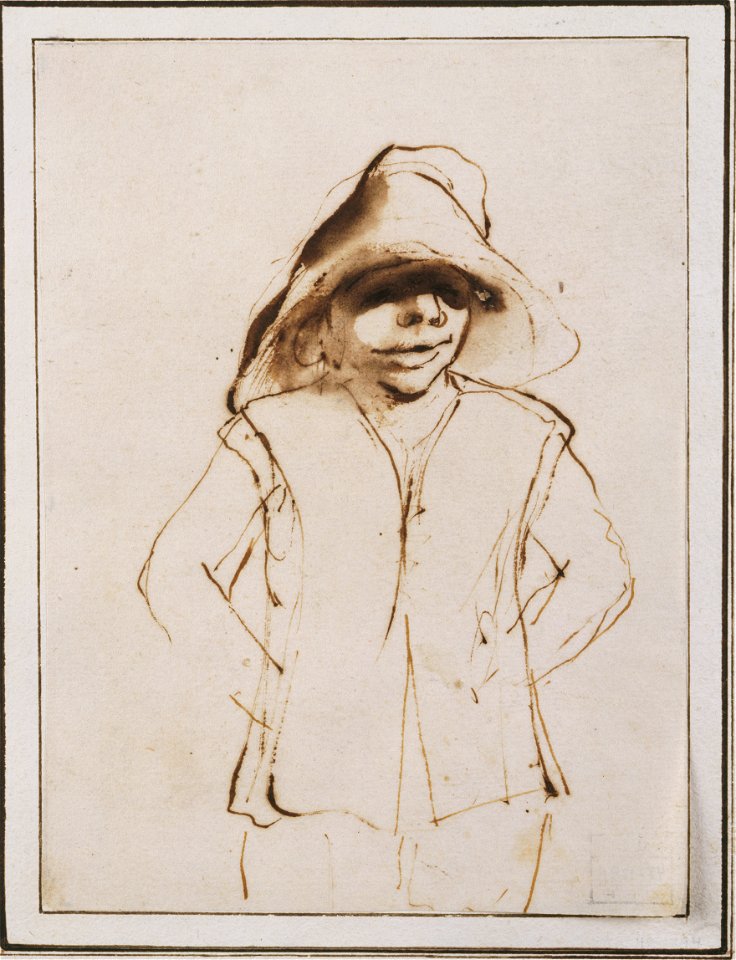 Guercino, Boy in a Large Hat, 1630s-40s