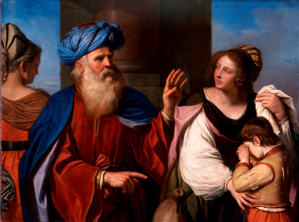 Guercino Abramo ripudia Agar