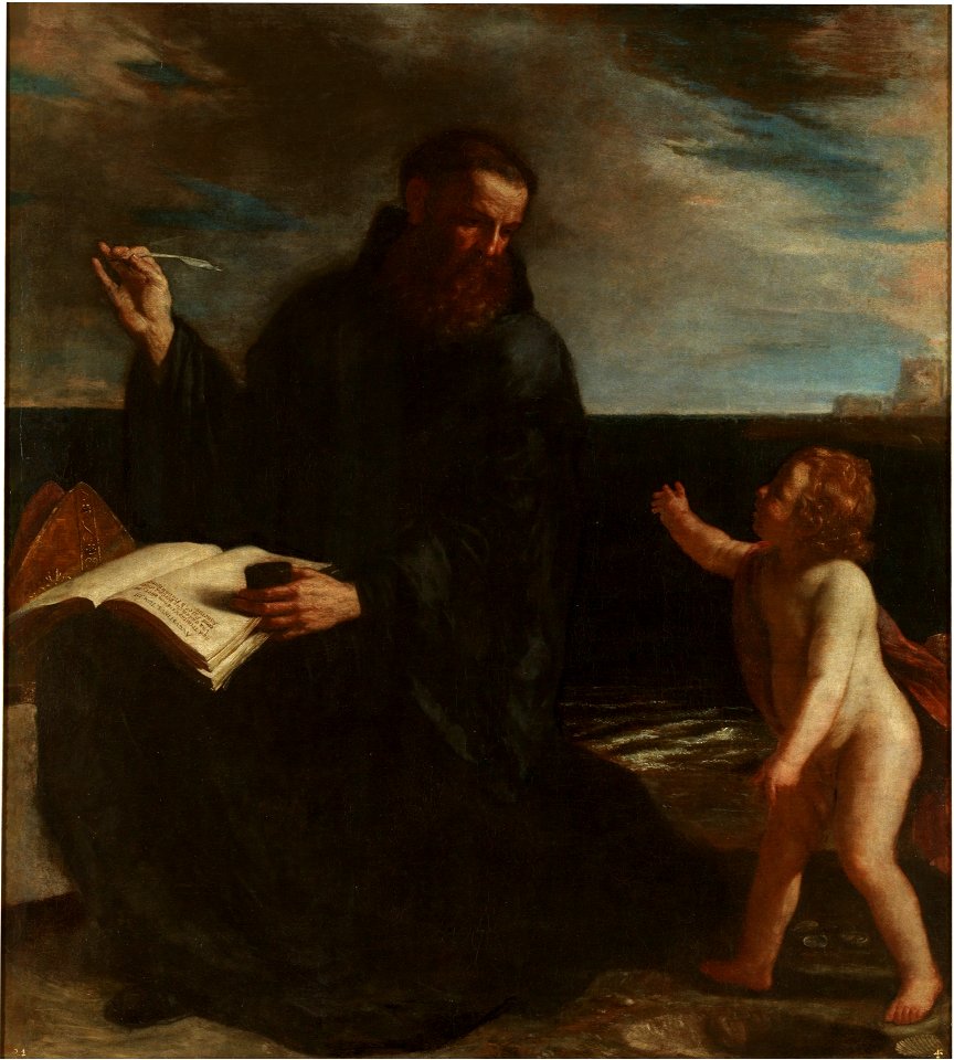 Guercino - Saint Augustine meditating on the Trinity, 1636