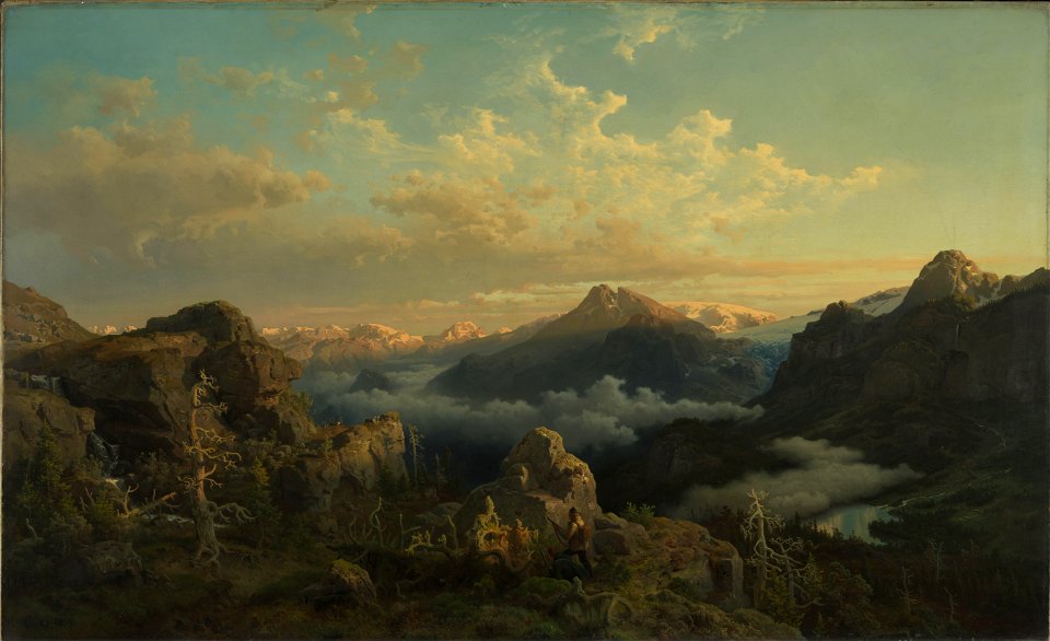 Hans Gude - Norwegian Highlands in Sunrise - NG.M.04186 - National Museum of Art, Architecture and Design