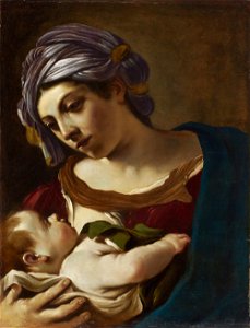 Guercino - Madonna and Child - Google Art Project. Free illustration for personal and commercial use.