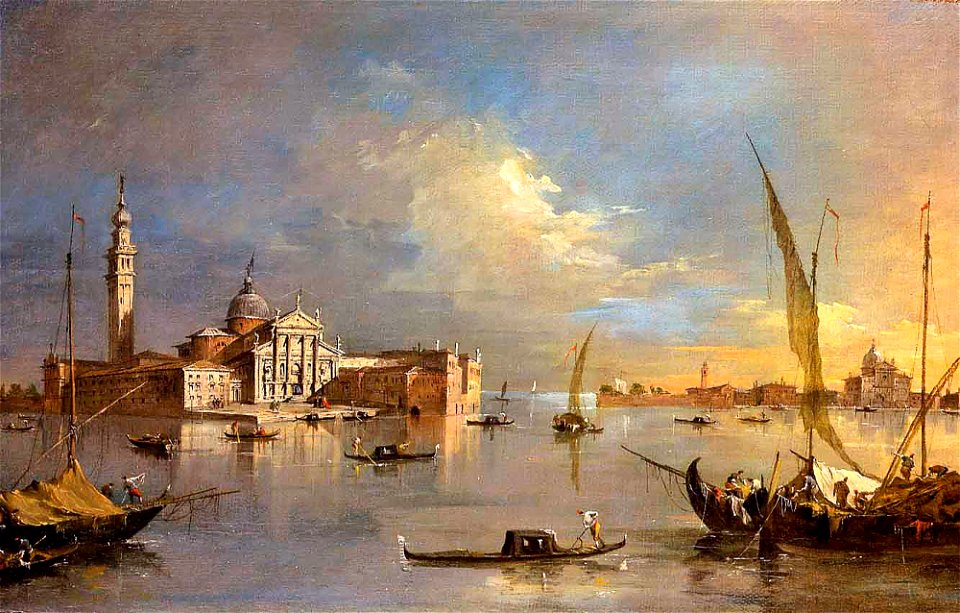 The Bacino, San Giorgio Maggiore, the Giudecca and the Church of the Zitelle by Guardi