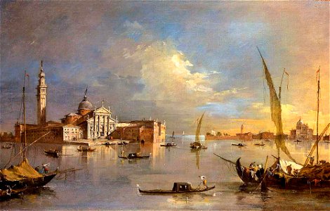 The Bacino, San Giorgio Maggiore, the Giudecca and the Church of the Zitelle by Guardi