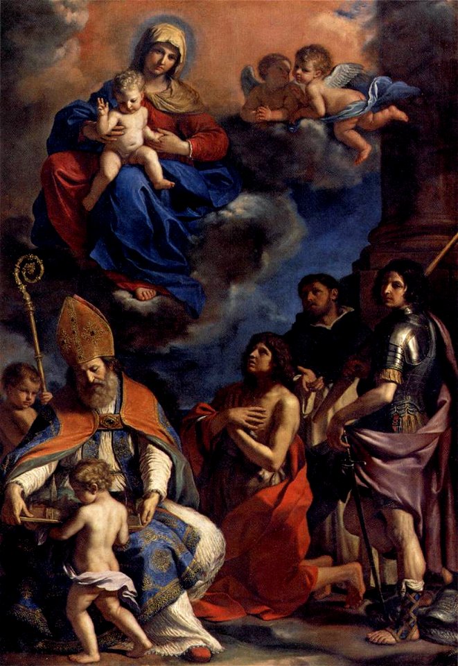 Guercino - Virgin and Child with Four Saints - WGA10952