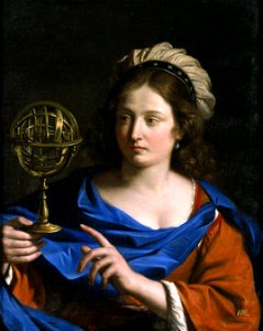 Guercino - Personification of Astrology - circa 1650-1655. Free illustration for personal and commercial use.