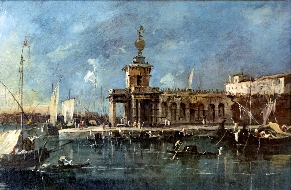Bemberg Fondation Toulouse - Vue de la Punta di Dogana - Venise - Francesco Guardi ca1765 Inv.1024