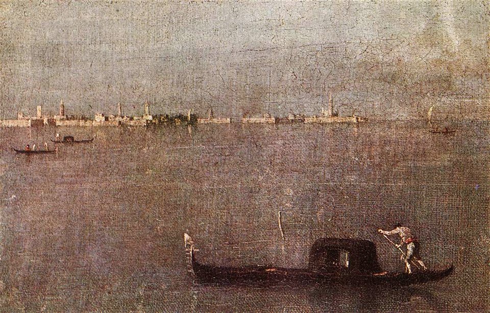 Francesco Guardi - Gondola in the Lagoon - WGA10857