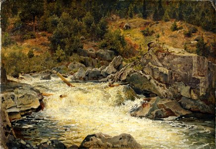 Hans Gude - Waterfall in Hallingdal - NG.M.00636-005 - National Museum of Art, Architecture and Design