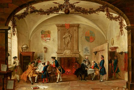 Guardroom Scene by Cornelis Troost Mauritshuis 1034