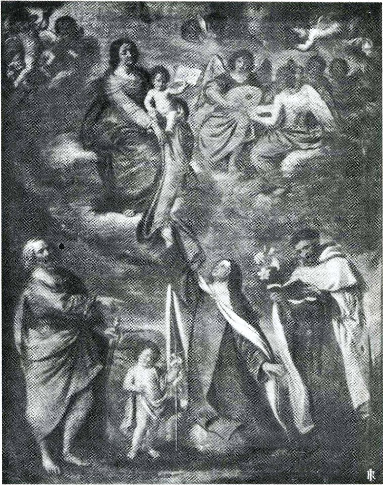 Guercino, Francesco Barbieri detto il Guercino da Cento La Madonna del Carmine con San Giuseppe e Santa Teresa e Gloria d' Angeli Chiesa di San Gregorio a Messina
