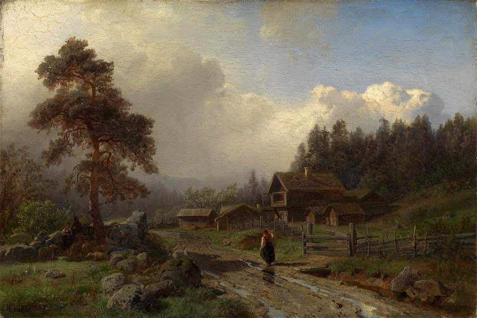 Hans Gude - Norwegian Landscape in Rain - NG.M.00276 - National Museum of Art, Architecture and Design