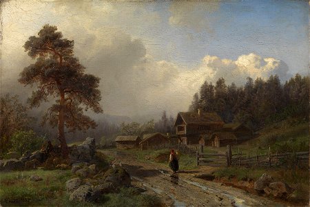 Hans Gude - Norwegian Landscape in Rain - NG.M.00276 - National Museum of Art, Architecture and Design