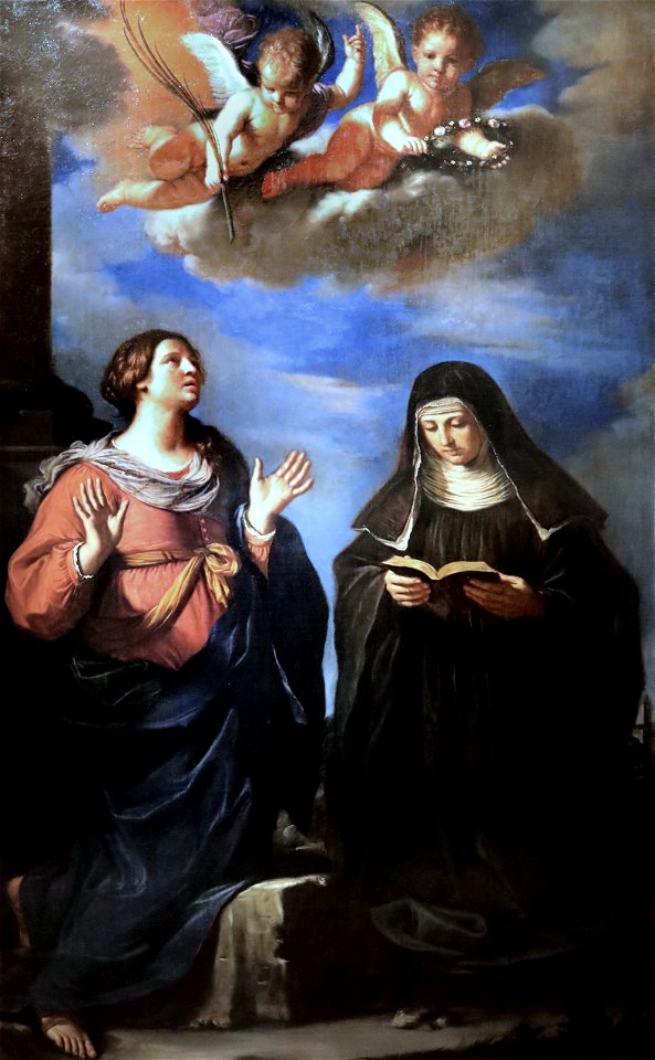 Guercino - Saints Gertrude and Lucrezia. 1645
