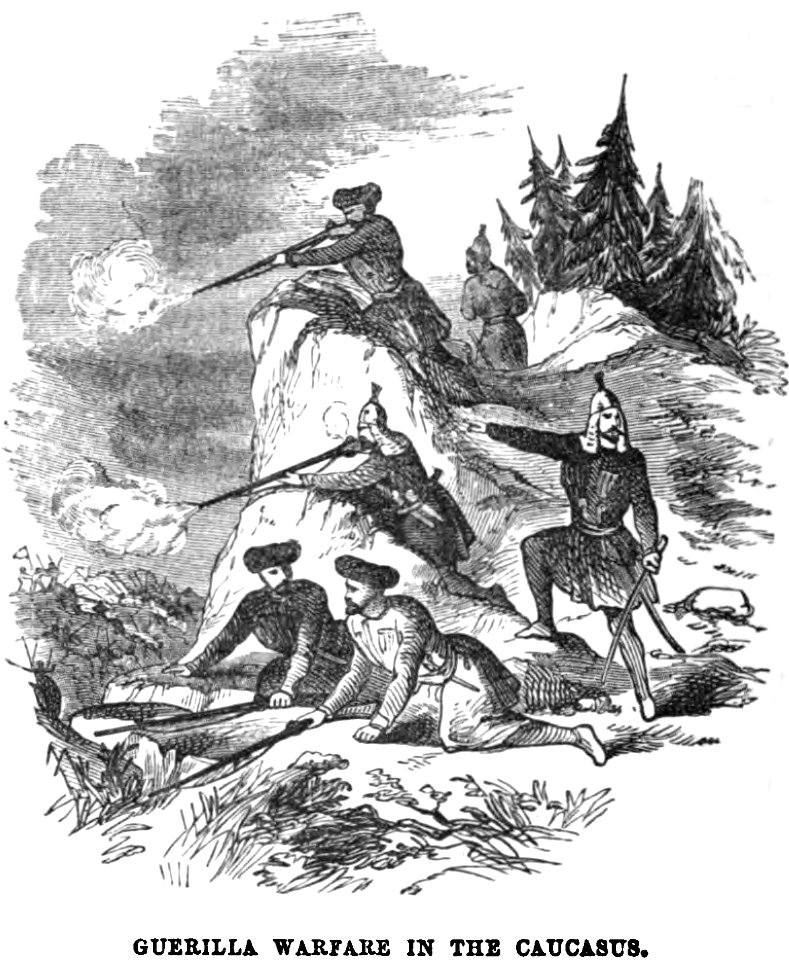 Guerilla warfare in the Caucasus. Edmund Spencer. Turkey, Russia, the Black Sea, and Circassia.P.330