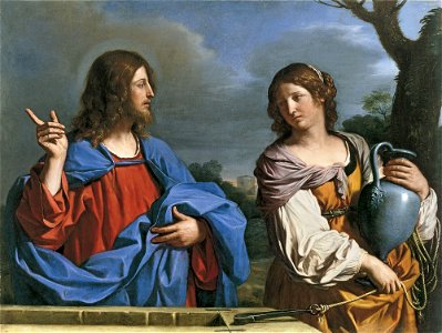 Guercino Christ et la samaritaine