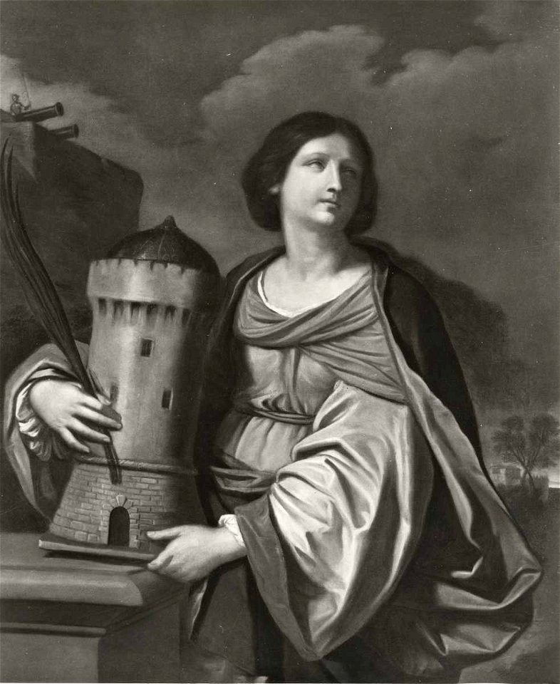 Guercino, bottega - Santa Barbara, Cassa di Risparmio di San Miniato
