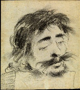 Guercino - Cabeça de um homem na guilhotina