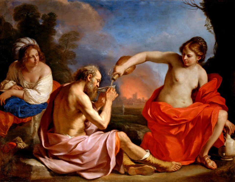 Guercino Loth e- le figlie