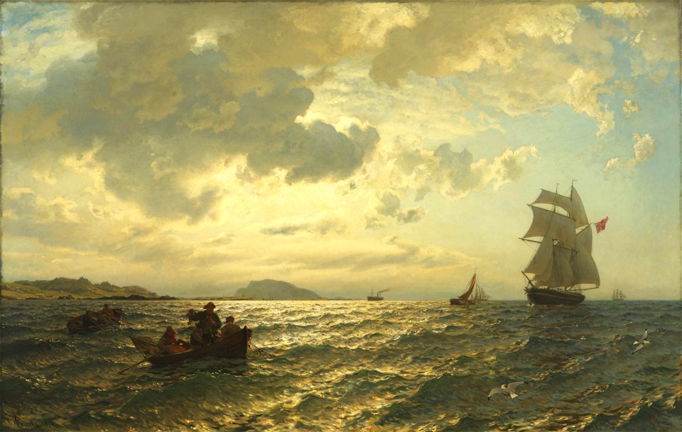 Hans Gude - Fresh Breeze on the Norwegian Coast - NG.M.01487 - National Museum of Art, Architecture and Design